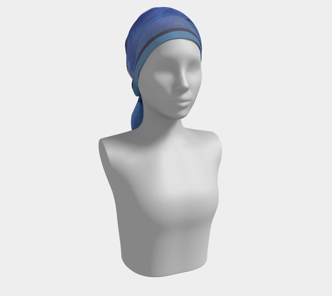 Foulard long #8, Ballerine bleue