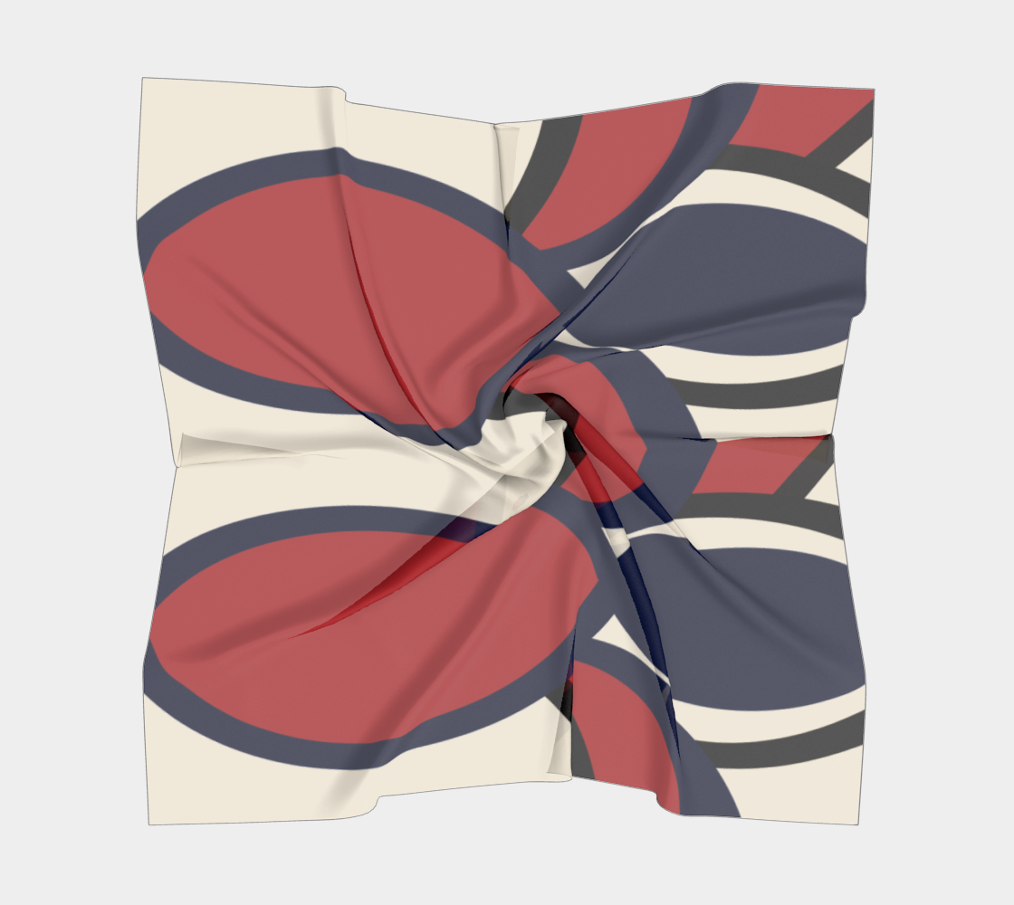Foulard carré, collection marine, rouge