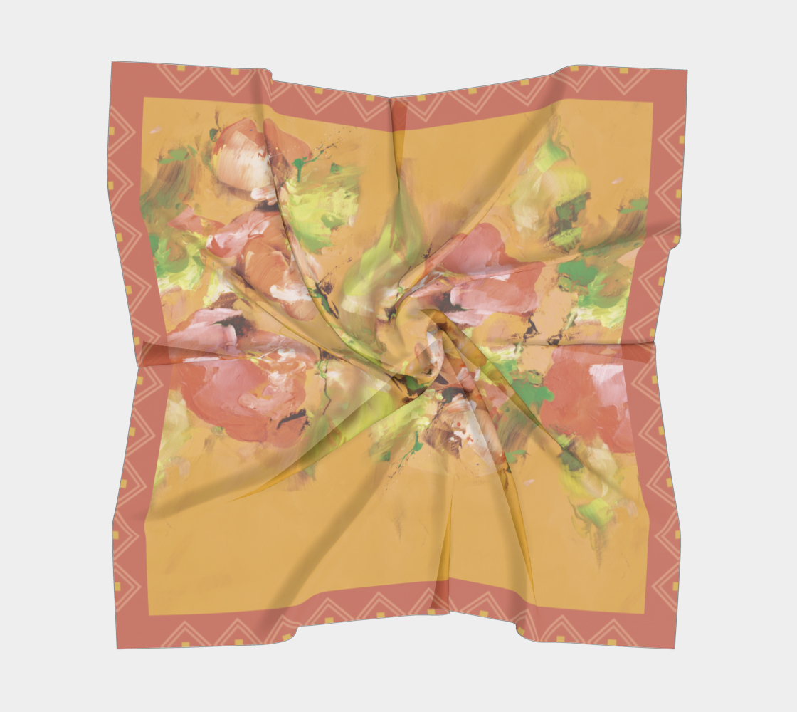 Foulard carré # 23.1, Fleurs jaunes