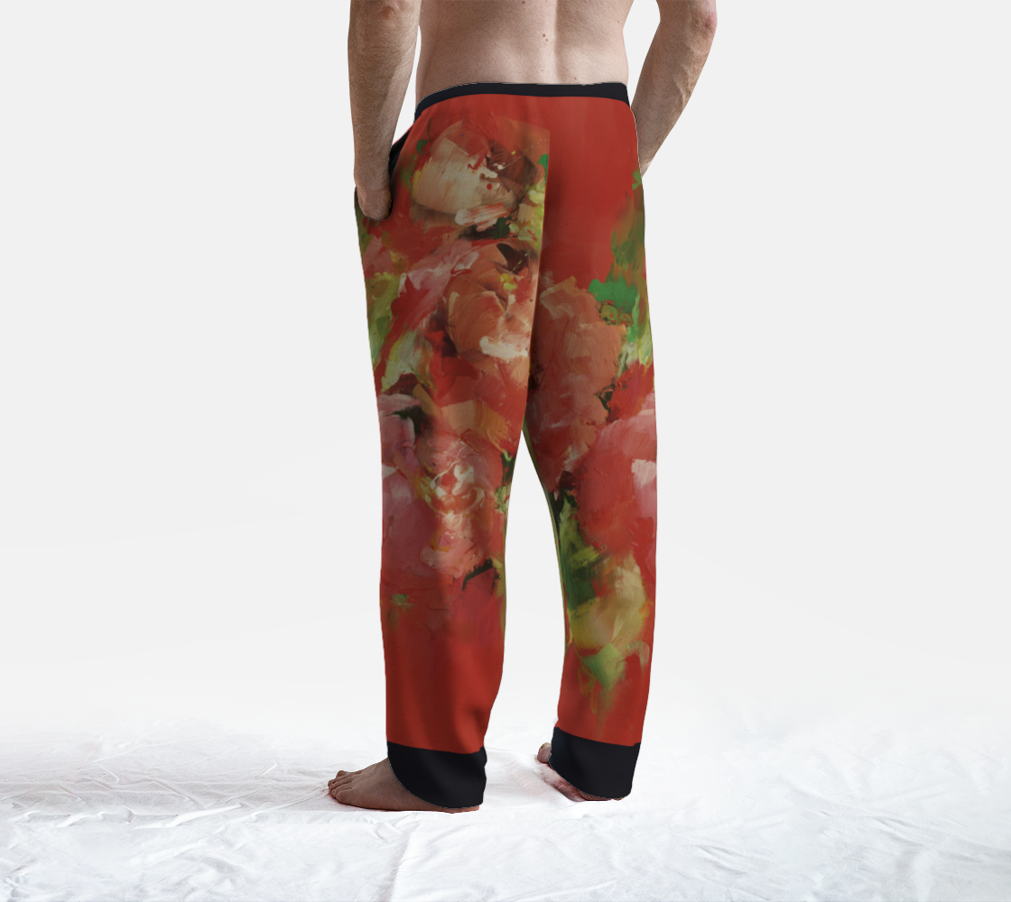 Pantalon de détente #14, Fleurs rouges