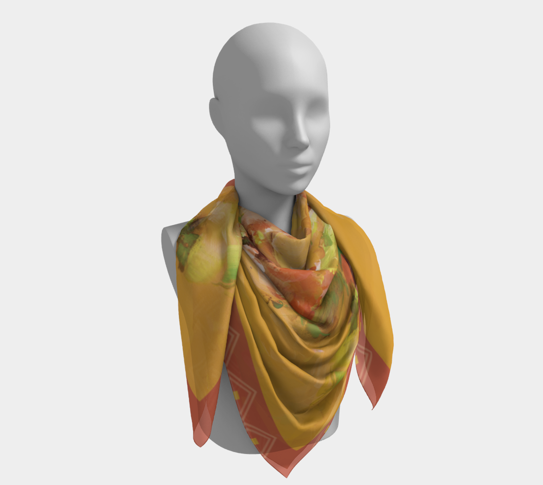 Foulard carré # 23.1, Fleurs jaunes