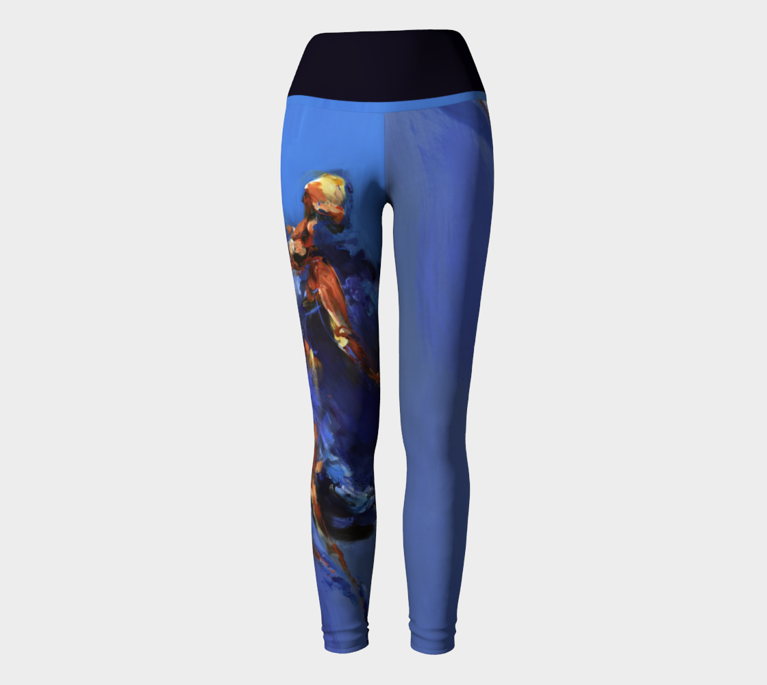 Legging Yoga #20, Ballerine bleue, bleu marine.