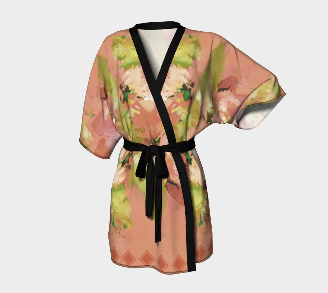 Kimono peignoir #19.1, Roses pâles