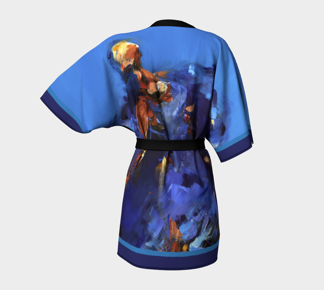Kimono peignoir, Ballerine bleue
