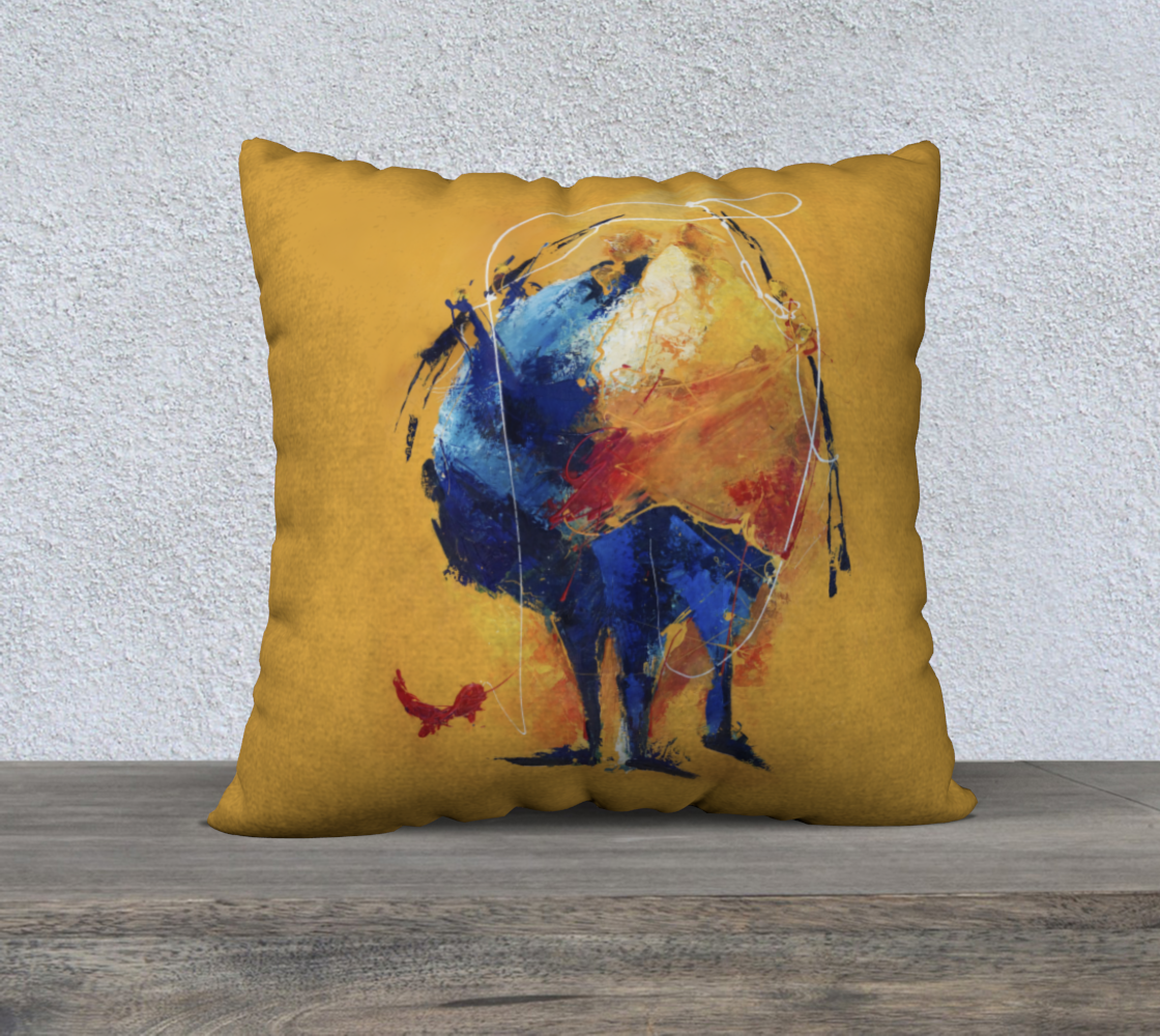 Housse de coussin 22po. x 22po., Pêcheurs