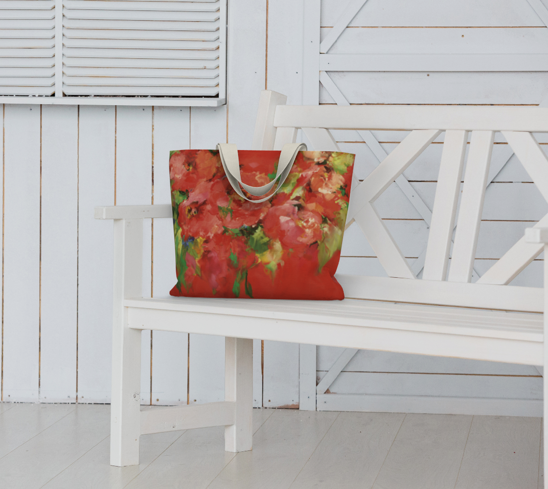 Sac large #14, Fleurs rouges